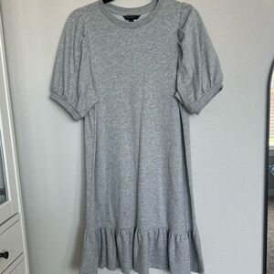 Banana Republic Heather Grey Tiered Bottom Dress